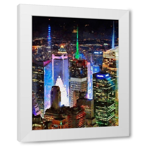 My lovely New York XXX White Modern Wood Framed Art Print by Medeiros, Celito