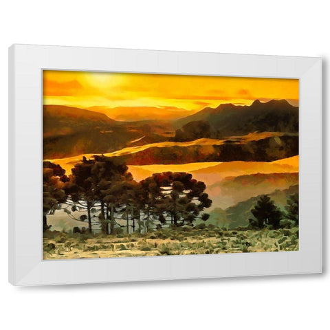Rocky Mountains II White Modern Wood Framed Art Print by Medeiros, Celito