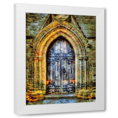 Door Collection III White Modern Wood Framed Art Print by Medeiros, Celito