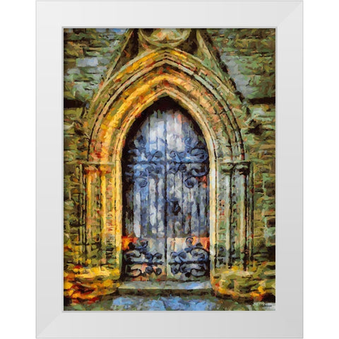 Door Collection III White Modern Wood Framed Art Print by Medeiros, Celito