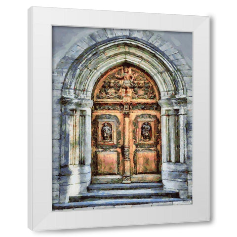 Door Collection IV White Modern Wood Framed Art Print by Medeiros, Celito