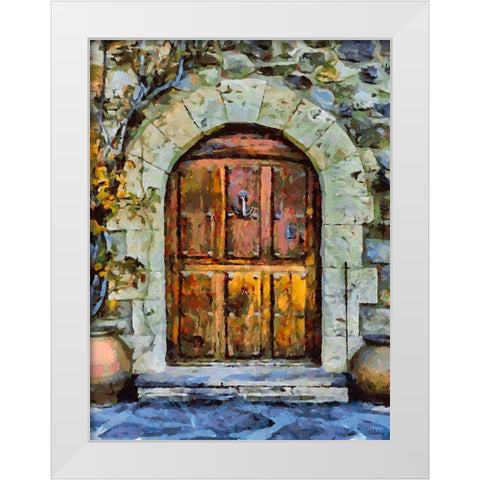 Door Collection V White Modern Wood Framed Art Print by Medeiros, Celito