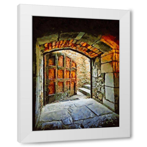 Door Collection X White Modern Wood Framed Art Print by Medeiros, Celito