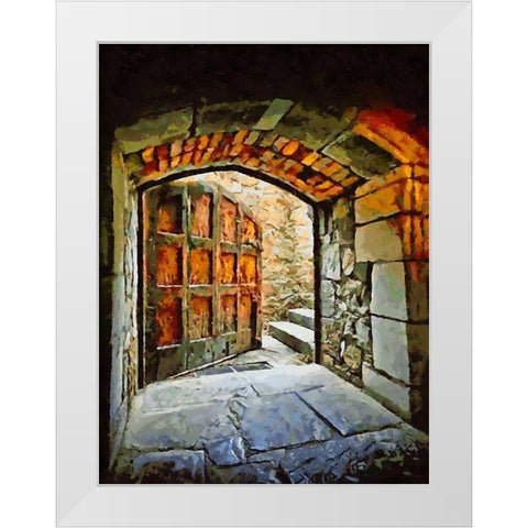 Door Collection X White Modern Wood Framed Art Print by Medeiros, Celito