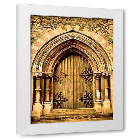 Door Collection XVI White Modern Wood Framed Art Print by Medeiros, Celito