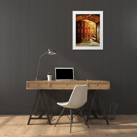 Door Collection XVII White Modern Wood Framed Art Print by Medeiros, Celito