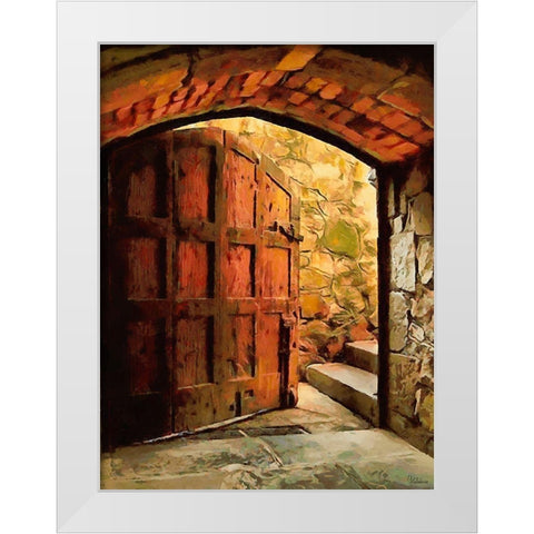 Door Collection XVII White Modern Wood Framed Art Print by Medeiros, Celito