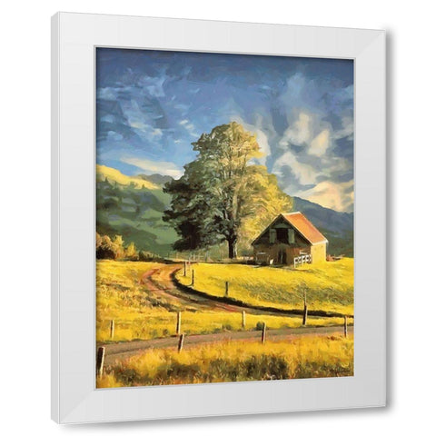 A Big Tree White Modern Wood Framed Art Print by Medeiros, Celito