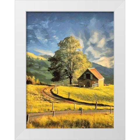 A Big Tree White Modern Wood Framed Art Print by Medeiros, Celito