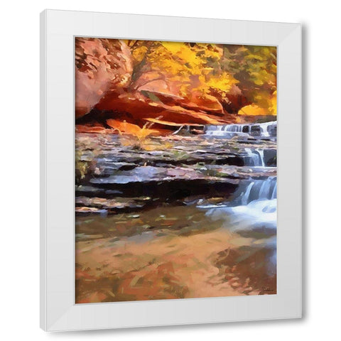 Small Watterfall - Diptych A White Modern Wood Framed Art Print by Medeiros, Celito