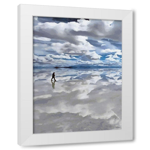 Walk between Salt and Sky - Diptych A White Modern Wood Framed Art Print by Medeiros, Celito