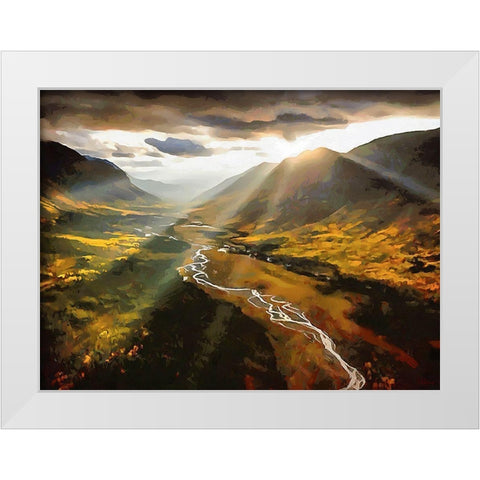 Beautiful Sunrise White Modern Wood Framed Art Print by Medeiros, Celito