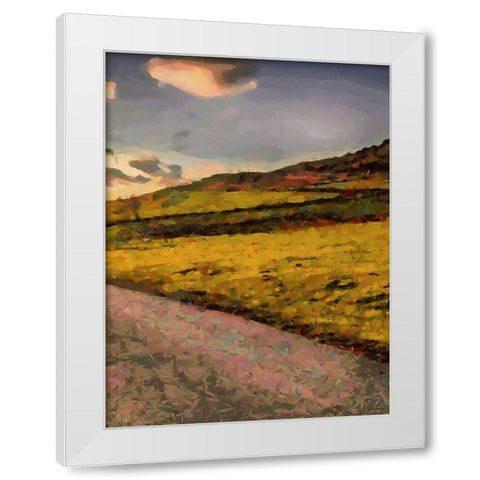Sunset Road - Diptych B White Modern Wood Framed Art Print by Medeiros, Celito