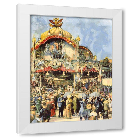 France long time ago IV White Modern Wood Framed Art Print by Medeiros, Celito