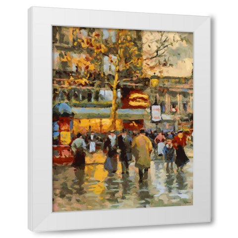 France long time ago VI White Modern Wood Framed Art Print by Medeiros, Celito