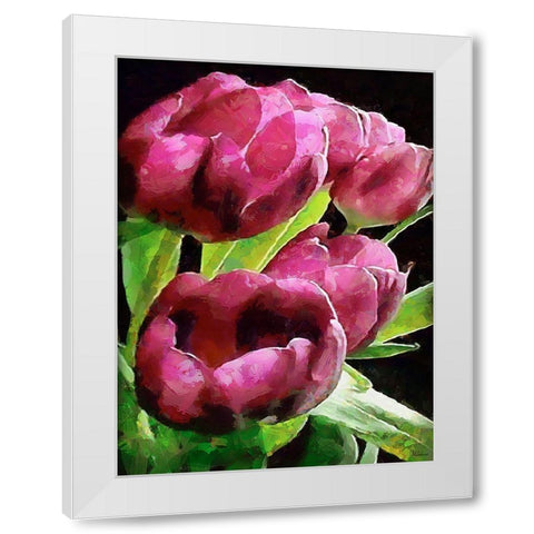 Spring Floral Variations X White Modern Wood Framed Art Print by Medeiros, Celito