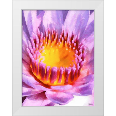 Spring Floral Variations XII White Modern Wood Framed Art Print by Medeiros, Celito