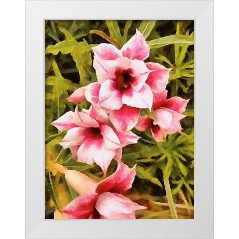 Spring Floral Variations XIV White Modern Wood Framed Art Print by Medeiros, Celito