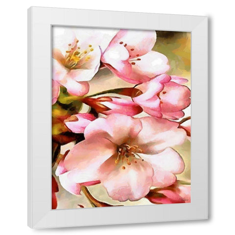 Spring Floral Variations XV White Modern Wood Framed Art Print by Medeiros, Celito