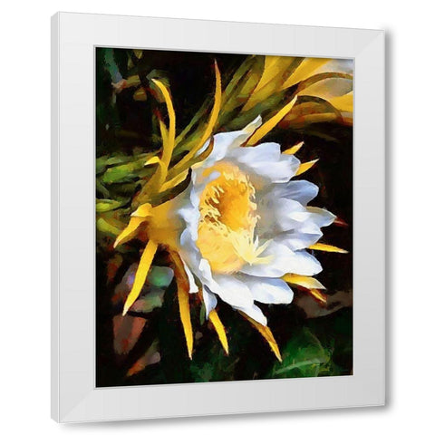 Spring Floral Variations XVIII White Modern Wood Framed Art Print by Medeiros, Celito