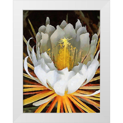 Spring Floral Variations XXI White Modern Wood Framed Art Print by Medeiros, Celito