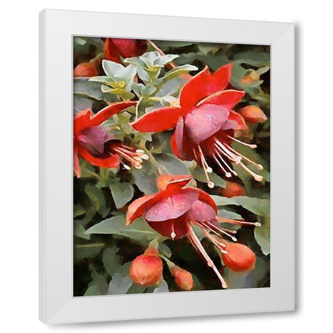 Spring Floral Variations XXIII White Modern Wood Framed Art Print by Medeiros, Celito