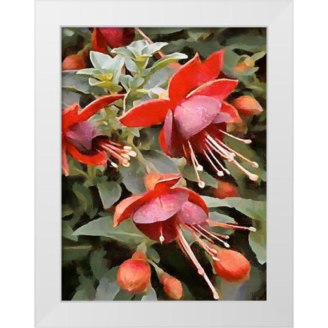 Spring Floral Variations XXIII White Modern Wood Framed Art Print by Medeiros, Celito