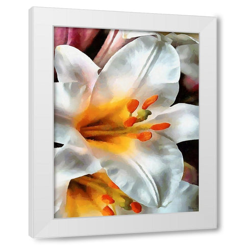 Spring Floral Variations XXIV White Modern Wood Framed Art Print by Medeiros, Celito
