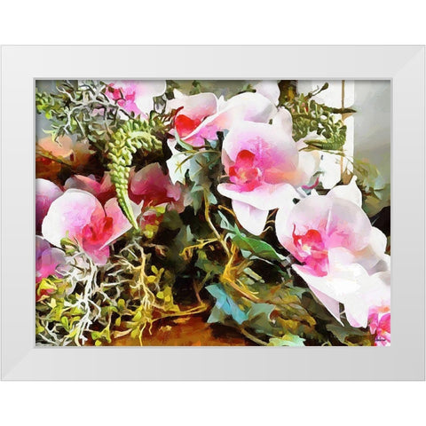 Spring Floral Variations XXVI White Modern Wood Framed Art Print by Medeiros, Celito