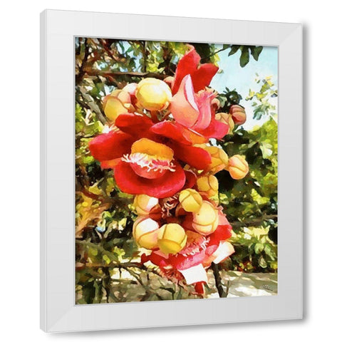 Spring Floral Variations XXIX White Modern Wood Framed Art Print by Medeiros, Celito