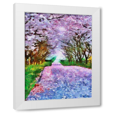 Spring Floral Variations XXXII White Modern Wood Framed Art Print by Medeiros, Celito