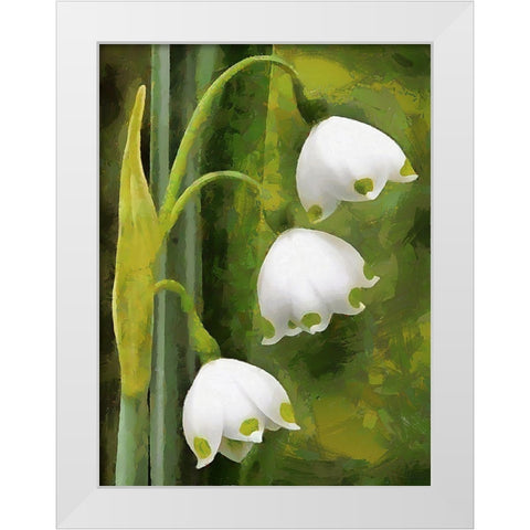 Spring Floral Variations XXXVII White Modern Wood Framed Art Print by Medeiros, Celito