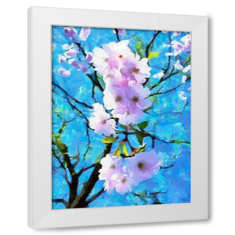 Spring Floral Variations XXXVIII White Modern Wood Framed Art Print by Medeiros, Celito