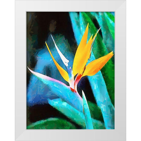 Spring Floral Variations XLIV White Modern Wood Framed Art Print by Medeiros, Celito