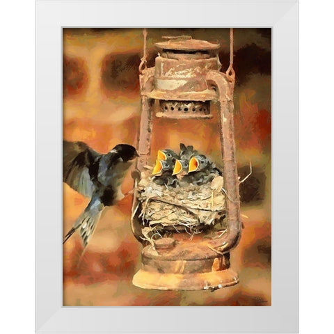 We are Hungry White Modern Wood Framed Art Print by Medeiros, Celito