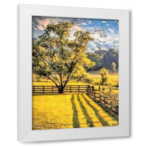 Sunny Day in the Garden White Modern Wood Framed Art Print by Medeiros, Celito