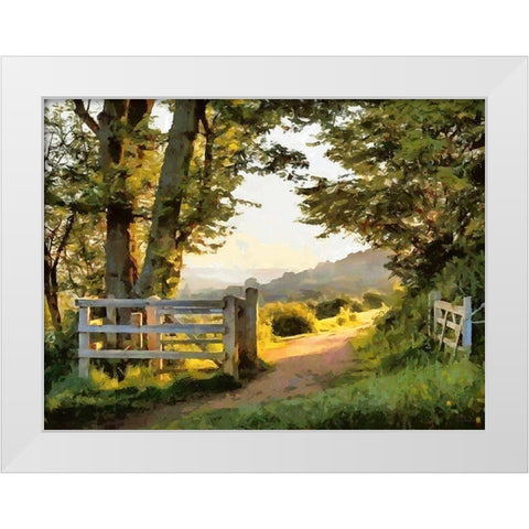 The Road is Open White Modern Wood Framed Art Print by Medeiros, Celito