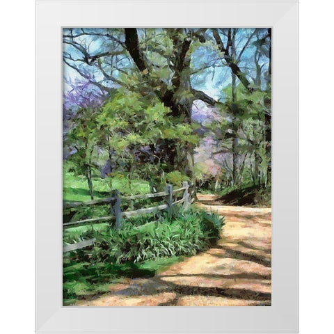 The Road is Open II White Modern Wood Framed Art Print by Medeiros, Celito