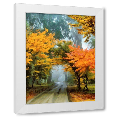 Nice Colors of Autumn White Modern Wood Framed Art Print by Medeiros, Celito