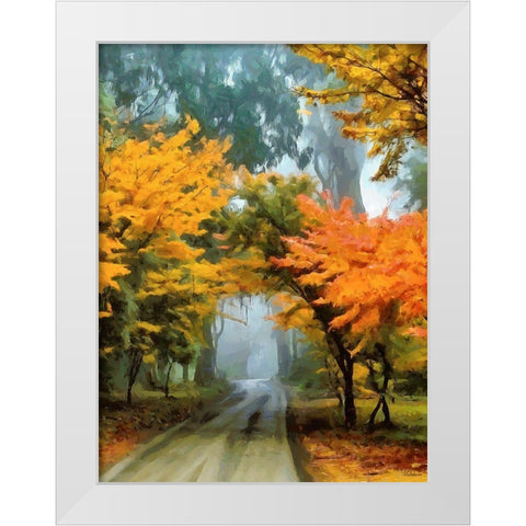 Nice Colors of Autumn White Modern Wood Framed Art Print by Medeiros, Celito