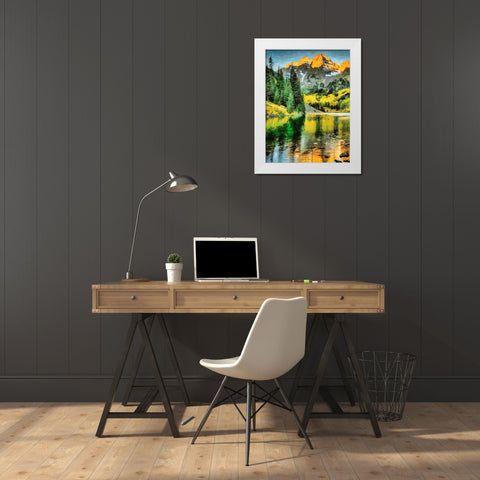 Austrian Alps II White Modern Wood Framed Art Print by Medeiros, Celito