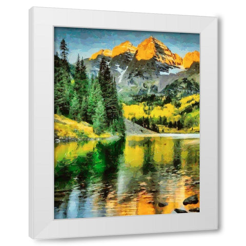 Austrian Alps II White Modern Wood Framed Art Print by Medeiros, Celito