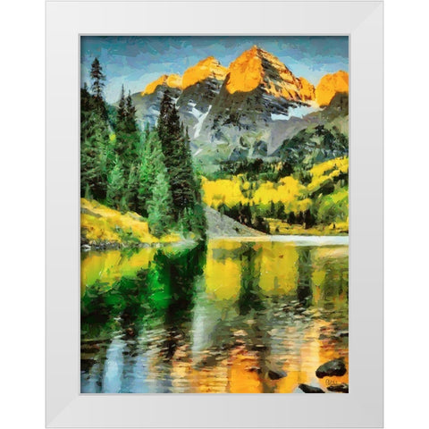 Austrian Alps II White Modern Wood Framed Art Print by Medeiros, Celito