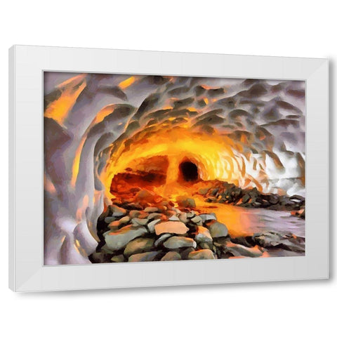 Salt Cave White Modern Wood Framed Art Print by Medeiros, Celito