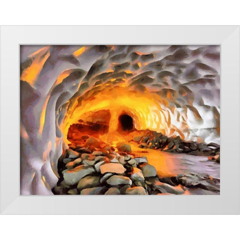 Salt Cave White Modern Wood Framed Art Print by Medeiros, Celito