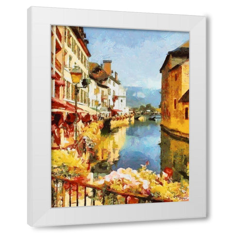 Summer Mood White Modern Wood Framed Art Print by Medeiros, Celito