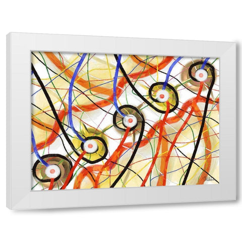 Mood of Abstraction I  White Modern Wood Framed Art Print by Medeiros, Celito