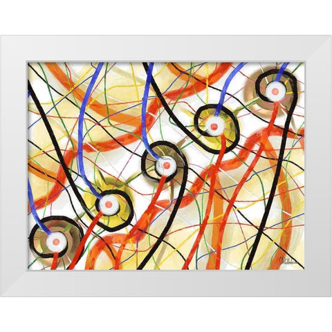 Mood of Abstraction I  White Modern Wood Framed Art Print by Medeiros, Celito