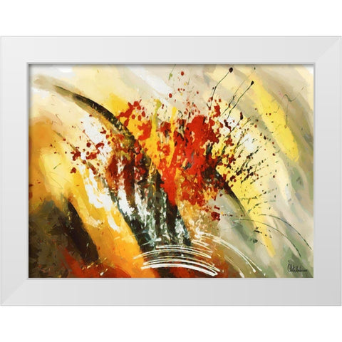 Mood of Abstraction III White Modern Wood Framed Art Print by Medeiros, Celito