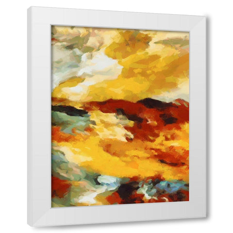 Mood of Abstraction V White Modern Wood Framed Art Print by Medeiros, Celito